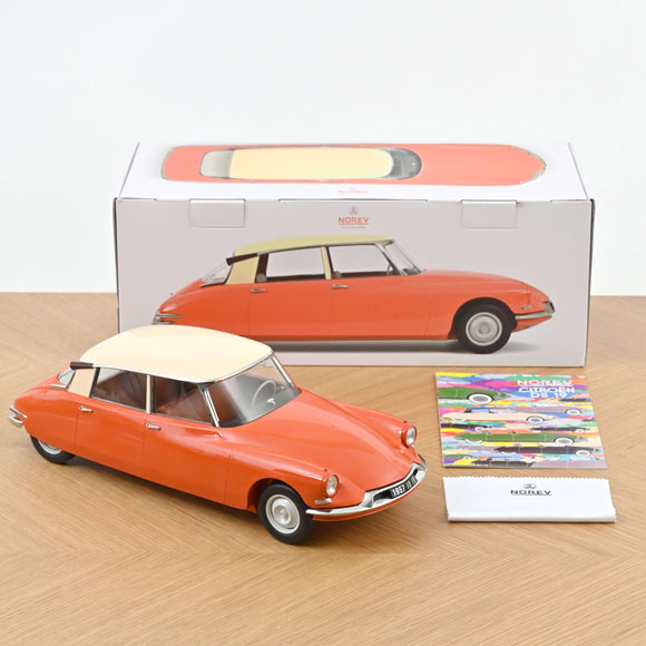 [ Pré-commande ] Citroën DS 19 1955 Orange Capucine & Crème 1/12 NOREV 121580