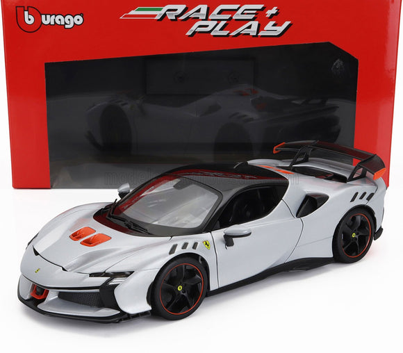 Ferrari SF90 XX Stradale 2024 Bianco Artico 1/18 BBURAGO 18-16020W