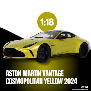 [ Pré-commande ] Aston Martin Vantage Cosmopolitan Yellow 2024 1/18 GT SPIRIT GT514