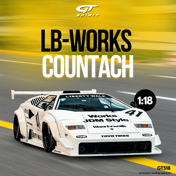 [ Pré-commande ] Lamborghini LB-Works Countach White 1/18 GT SPIRIT GT518