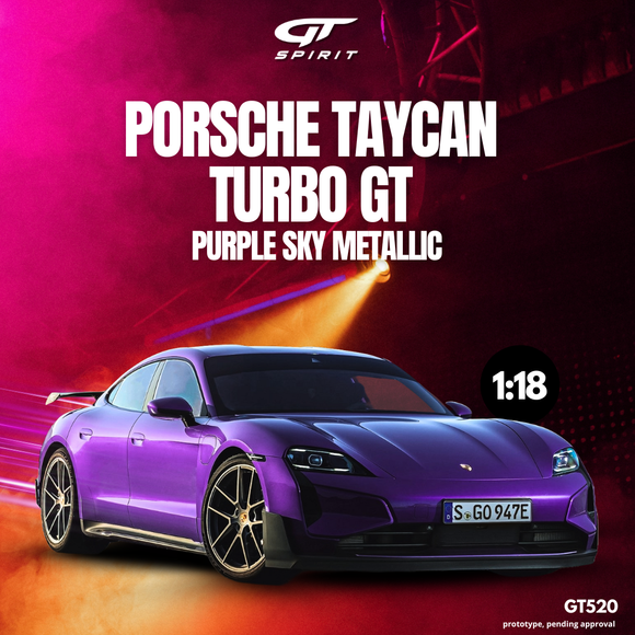 [ Pré-commande ] Porsche Taycan Turbo GT Purple 1/18 GT SPIRIT GT520