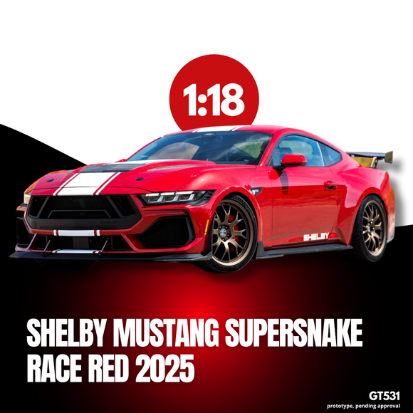 [ Pré-commande ] Ford Shelby Mustang Supersnake Race Red 2025 1/18 GT SPIRIT GT531