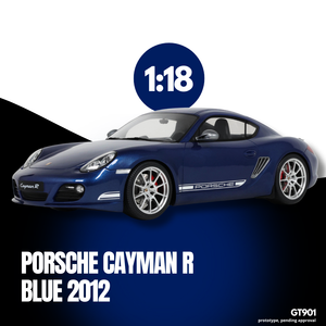 [ Pré-commande ] Porsche Cayman R Aqua Blue Metallic 2012 1/18 GT SPIRIT GT901