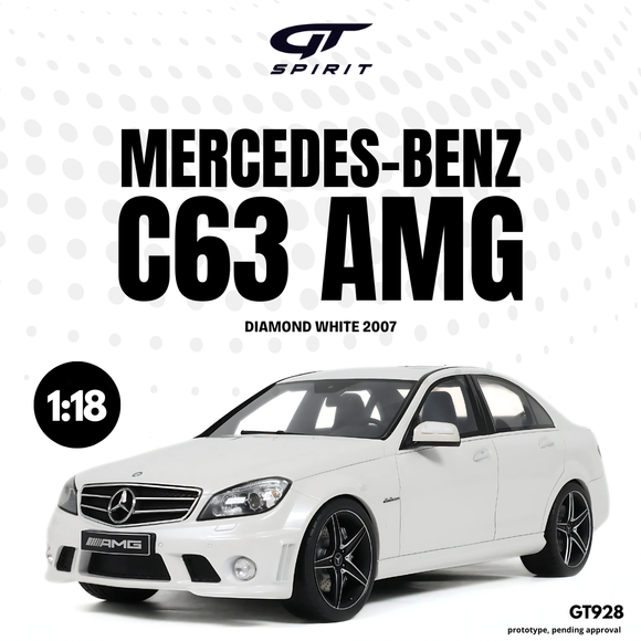 [ Pré-commande ] Mercëdes-Benz C63 AMG Diamond White 2007 1/18 GT SPIRIT GT928