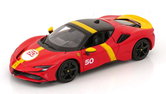 Ferrari SF90 Stradale Hybrid 1000hp #50 24h Le Mans Livery 1/18 BBURAGO 18-16035