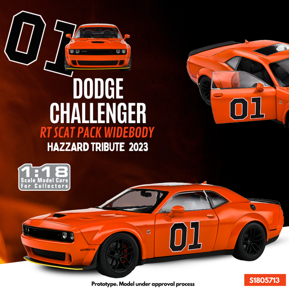 Dodge Challenger R/T Scat Pack Widebody Hazzard Tribute 2023 1/18 SOLIDO S1805713